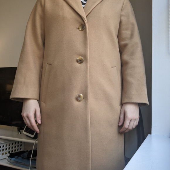 NWT Camel Wool Coat - Picture 2 of 4